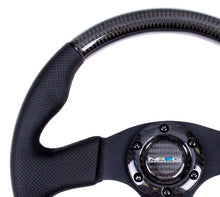 NRG Carbon Fiber Steering Wheel | 315mm Leather Trim w/Black Stitching - JDMuscleSteering Wheel Components171434