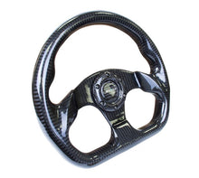NRG Carbon Fiber Steering Wheel | 320mm Flat Bottom w/Shiny Black Carbon - JDMuscleSteering Wheels171430