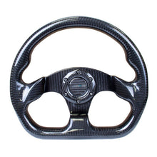 NRG Carbon Fiber Steering Wheel | 320mm Flat Bottom w/Shiny Black Carbon - JDMuscleSteering Wheels171430