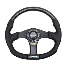 NRG Carbon Fiber Steering Wheel | 350mm Oval Shape Black w/Leather Trim - JDMuscleSteering Wheel Components171432