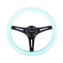 NRG Classic Minty Fresh Wood Grain w/ Black Center Steering Wheel - Universal | ST-015BK-MF
