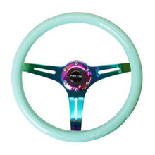NRG Classic Minty Fresh Wood Grain w/ NeoChrome Center Steering Wheel - Universal | ST-015MC-MF