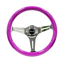 NRG Classic Neon Purple Wood Grain Steering Wheel - Universal | ST-015CH-NPP