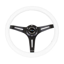 NRG Classic White Wood Grain w/ Black Center Steering Wheel - Universal | ST-015BK-WT