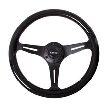 NRG Classic Wood Black Grain Steering Wheel - Universal | ST-015BK-BK