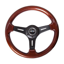 NRG Classic Wood Grain w/ Matte Black Center Steering Wheel - Universal | ST-015-1BK