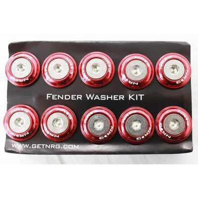 NRG Fender Washer Kit FW-100 Red - Universal (FW-100RD)-nrgFW-100RD-FW-100RD-Dress Up Bolts-NRG-JDMuscle