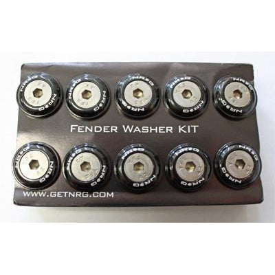 NRG Fender Washer Kit FW-110 Black- Universal (FW-110BK)-nrgFW-110BK-FW-110BK-Dress Up Bolts-NRG-JDMuscle