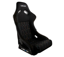 NRG FRP Bucket Seat | Black w/ Multi Color Geometric Pattern - Large | FRP-300-MGEO-BK - JDMuscleSeatsnrgFRP-300-MGEO-BK