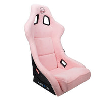 NRG FRP Bucket Seat PRISMA Edition W/ pearlized Back Pink Alcantara - Large - JDMuscleSeats322241