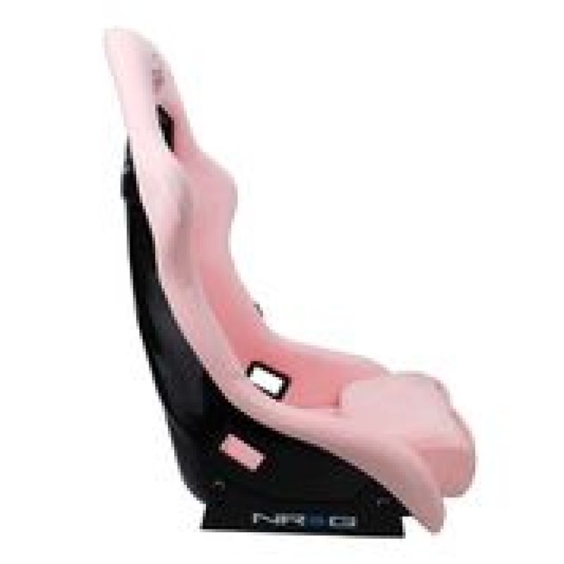 NRG FRP Bucket Seat PRISMA Edition w/ Pearlized Back/ Pink Alcantara w/ Phone Pockets - Large - JDMuscleSeats392765