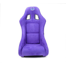NRG FRP Bucket Seat PRISMA Edition w/ Pearlized Back Purple Alcantara - Medium - JDMuscleSeats343999