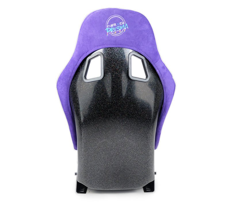 NRG FRP Bucket Seat PRISMA Edition w/ Pearlized Back Purple Alcantara - Medium - JDMuscleSeats343999