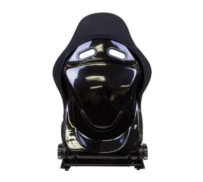 NRG FRP Bucket Seat - Reclinable | Black Cloth w/Red Stiting - JDMuscleSeats171266