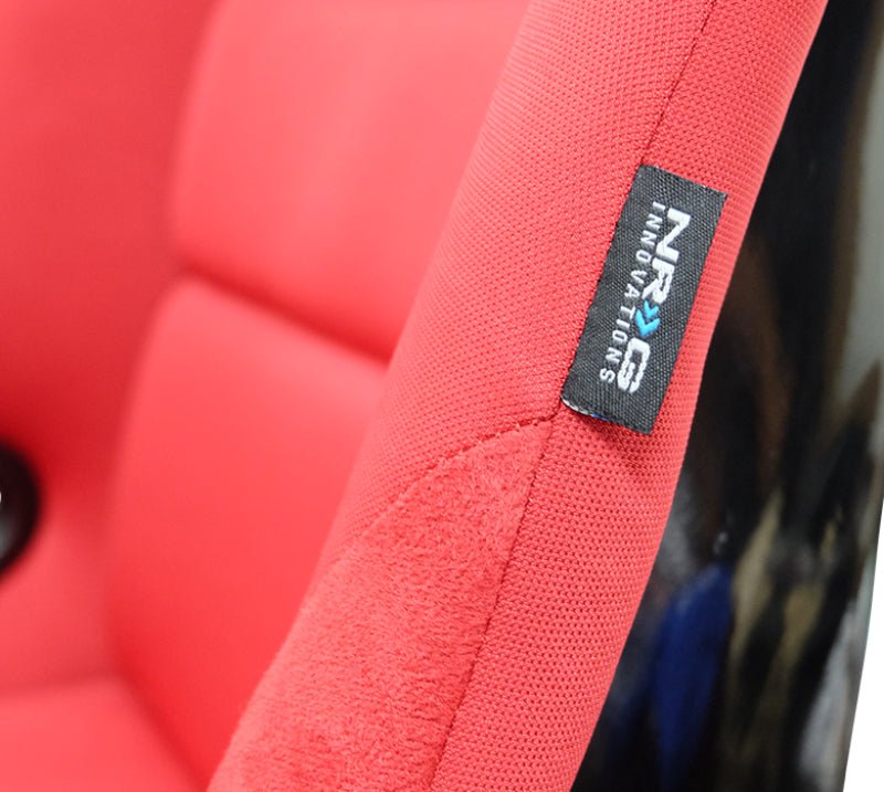 NRG FRP Bucket Seat | Red Cloth - Large - JDMuscleSeatsnrgFRP-300RD