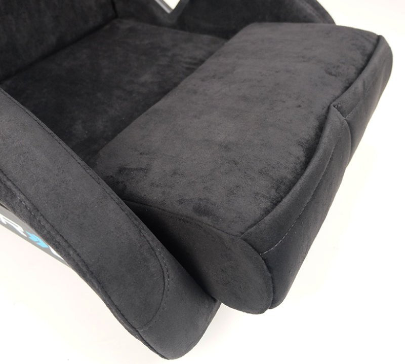 NRG FRP Bucket Seat ULTRA Edition - Large | Black Alcantara/Gold Glitter Back - JDMuscleSeats341659