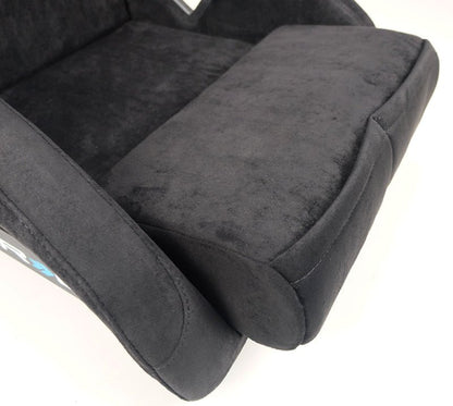 NRG FRP Bucket Seat ULTRA Edition - Large | Black Alcantara/Gold Glitter Back - JDMuscleSeats341659