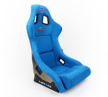 NRG FRP Bucket Seat ULTRA Edition - Large | Blue Alcantara/Gold Glitter Back - JDMuscleSeats340819
