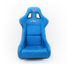 NRG FRP Bucket Seat ULTRA Edition - Large | Blue Alcantara/Gold Glitter Back - JDMuscleSeats340819