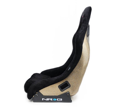 NRG FRP Bucket Seat ULTRA Edition - Medium | Black Alcantara/Gold Glitter Back - JDMuscleSeats350956