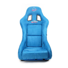 NRG FRP Bucket Seat ULTRA Edition - Medium | Blue Alcantara/Pearlized Back - JDMuscleSeats371219