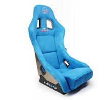 NRG FRP Bucket Seat ULTRA Edition - Medium | Blue Alcantara/Pearlized Back - JDMuscleSeats371219
