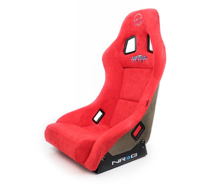 NRG FRP Bucket Seat ULTRA Edition - Medium | Red Alcantara/Pearlized Back - JDMuscleSeatsnrgFRP-303RD-ULTRA