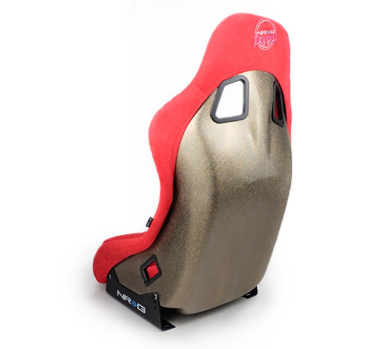 NRG FRP Bucket Seat ULTRA Edition - Medium | Red Alcantara/Pearlized Back - JDMuscleSeatsnrgFRP-303RD-ULTRA