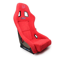 NRG FRP Bucket Seat ULTRA Edition - Medium | Red Alcantara/Pearlized Back - JDMuscleSeatsnrgFRP-303RD-ULTRA