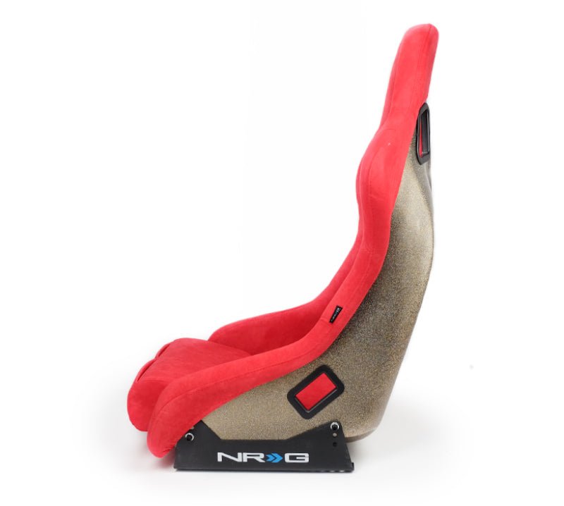 NRG FRP Bucket Seat ULTRA Edition - Medium | Red Alcantara/Pearlized Back - JDMuscleSeatsnrgFRP-303RD-ULTRA