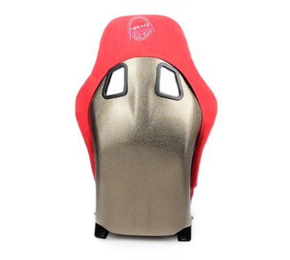 NRG FRP Bucket Seat ULTRA Edition - Medium | Red Alcantara/Pearlized Back - JDMuscleSeatsnrgFRP-303RD-ULTRA