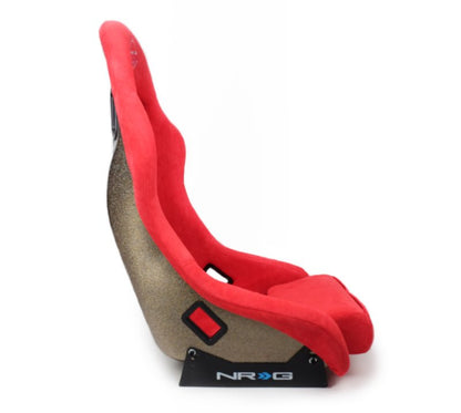 NRG FRP Bucket Seat ULTRA Edition - Medium | Red Alcantara/Pearlized Back - JDMuscleSeatsnrgFRP-303RD-ULTRA
