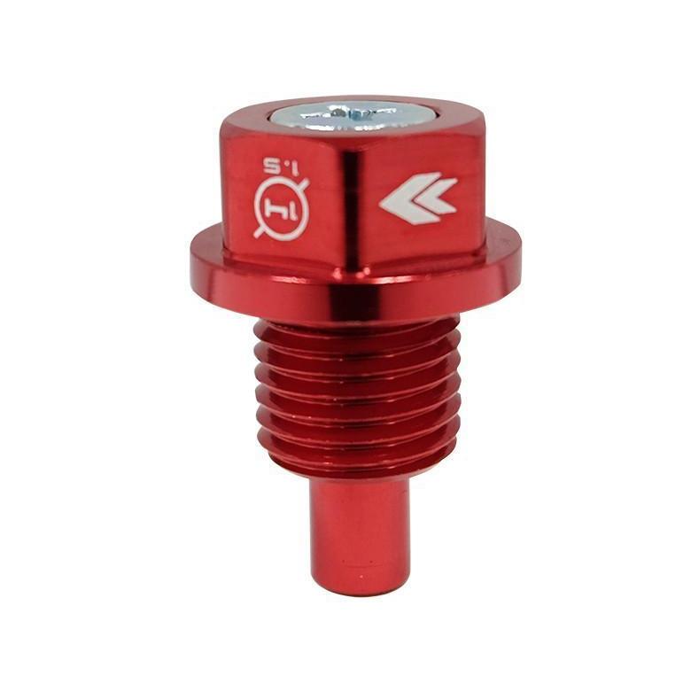 NRG M14 X 1.5 Red Magnetic Oil Drain Plug - Universal (NOP-100RD)-nrgNOP-100RD-NOP-100RD-Drain Plugs-NRG-JDMuscle