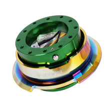 NRG Quick Release Gen 2.8 - Green Body / Neochrome Ring - JDMuscleSteering Wheel Quick ReleasesnrgSRK-280GN-MC