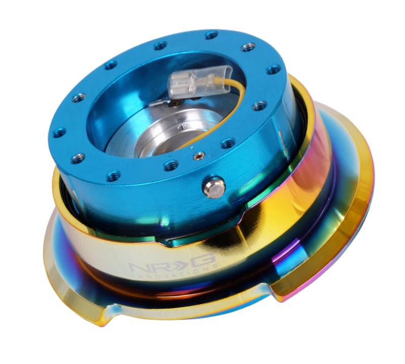 NRG Quick Release Gen 2.8 - New Blue Body / Neochrome Ring - JDMuscleSteering Wheel Quick ReleasesnrgSRK-280NB-MC