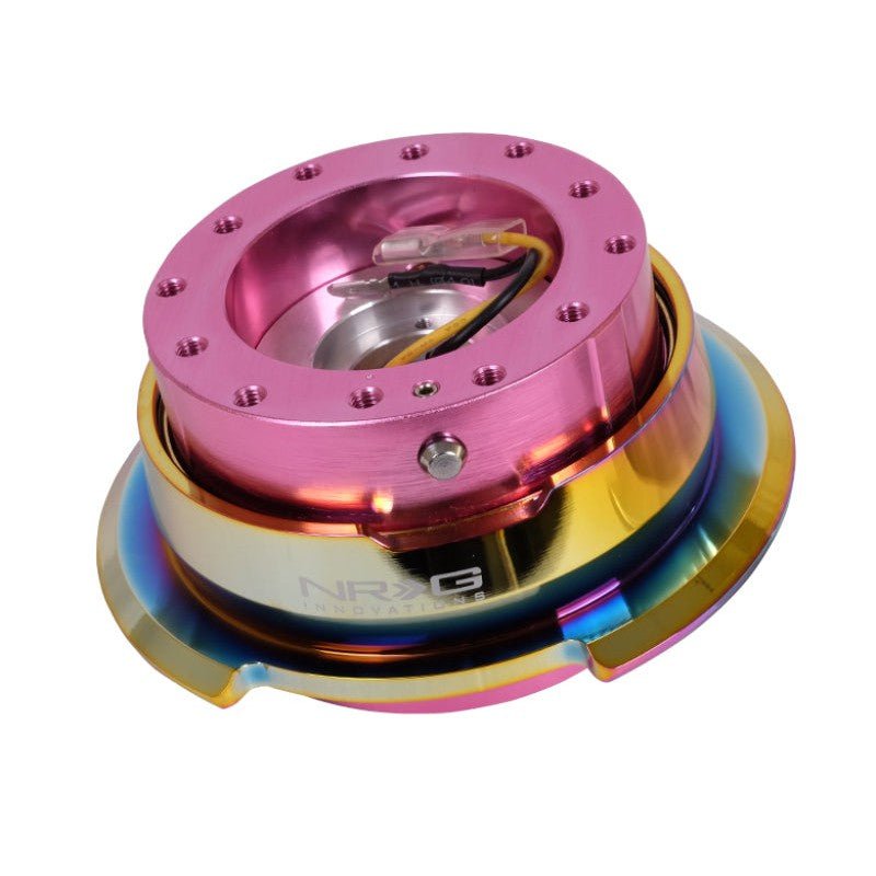 NRG Quick Release Gen 2.8 - Pink Body / Neochrome Ring - JDMuscleSteering Wheel Quick ReleasesnrgSRK-280PK-MC