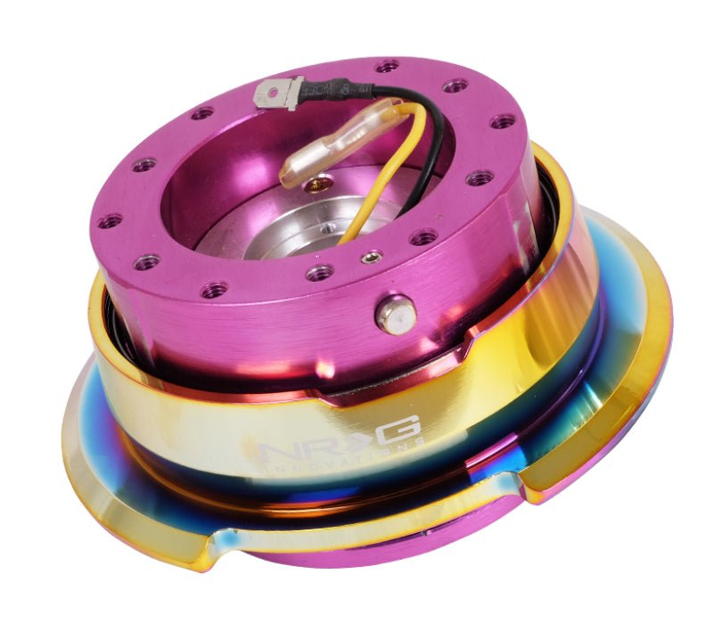 NRG Quick Release Gen 2.8 - Purple Body / Neochrome Ring - JDMuscleSteering Wheel Quick ReleasesnrgSRK-280PP-MC