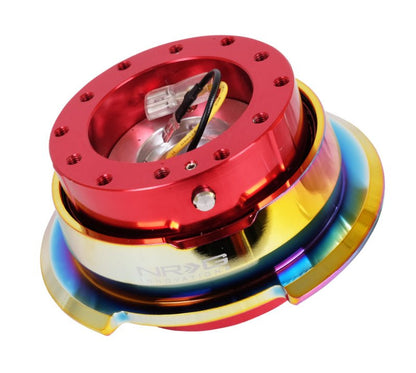 NRG Quick Release Gen 2.8 - Red Body / Neochrome Ring - JDMuscleSteering Wheel Quick ReleasesnrgSRK-280RD-MC