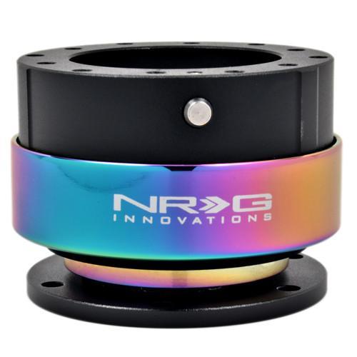 NRG Quick Release Hub Gen 2.0 Black Body w/ Neochrome Ring - Universal (SRK-200BK/MC)-nrgSRK-200BK/MC-SRK-200BK/MC-Steering Wheel Hubs-NRG-JDMuscle