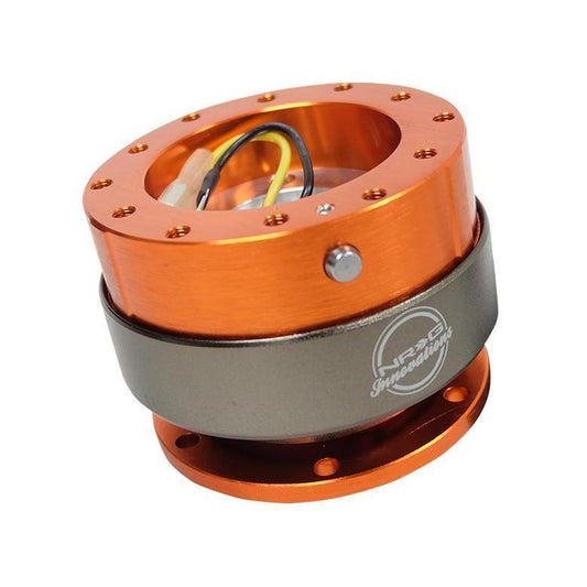 NRG Quick Release Hub Gen 2.0 Orange Body w/ Titanium Ring - Universal (SRK-200OR)-nrgSRK-200OR-SRK-200OR-Steering Wheel Hubs-NRG-JDMuscle