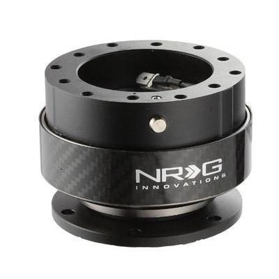 NRG Quick Release Kit Gen 2.0 Black Body /Carbon Fiber Ring - Universal (SRK-200CF)-nrgSRK-200CF-SRK-200CF-Steering Wheel Hubs-NRG-JDMuscle
