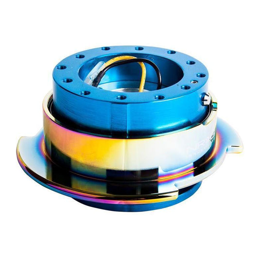 NRG Quick Release Kit Gen 2.5 New Blue / Neochrome Ring - Universal (SRK-250NB/MC)-nrgSRK-250NB/MC-SRK-250NB/MC-Steering Wheel Hubs-NRG-JDMuscle