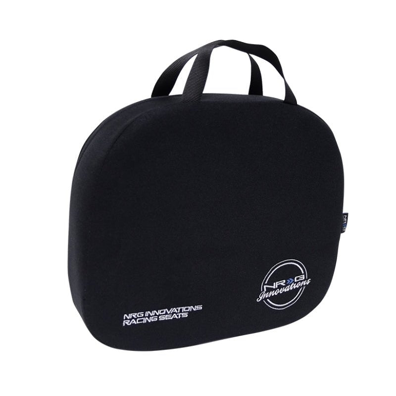 NRG Racing Seat Cushion - One Piece Memory Foam Nylon Black w/ White Stitching | SC-WHD01 - JDMuscleSeatsnrgSC-WHD01