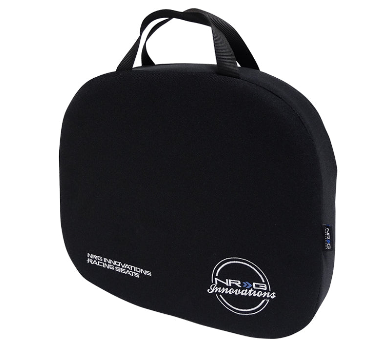 NRG Racing Seat Cushion - One Piece Memory Foam Nylon Black w/ White Stitching | SC-WHD01 - JDMuscleSeatsnrgSC-WHD01