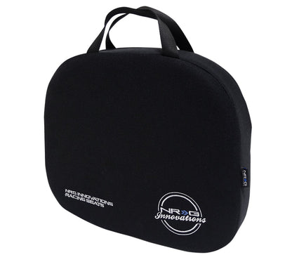 NRG Racing Seat Cushion - One Piece Memory Foam Nylon Black w/ White Stitching | SC-WHD01 - JDMuscleSeatsnrgSC-WHD01