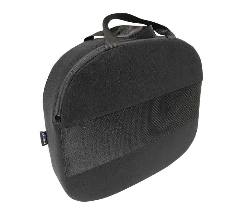NRG Racing Seat Cushion - One Piece Memory Foam Nylon Black w/ White Stitching | SC-WHD01 - JDMuscleSeatsnrgSC-WHD01