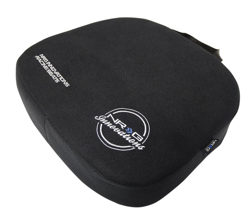 NRG Racing Seat Cushion - One Piece Memory Foam Nylon Black w/ White Stitching | SC-WHD01 - JDMuscleSeatsnrgSC-WHD01