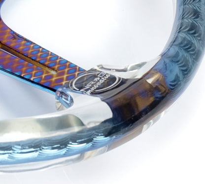 NRG Reinforced Steering Wheel | 350mm/2in. Deep Clear Acrylic Steering wheel w/Slits - Clr./Geo.Chr. - JDMuscleSteering Wheels416009