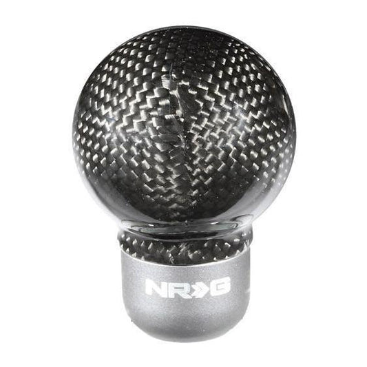 NRG Semi-Ball Carbon Fiber w/ Logo Ball Type Style Shift Knob - Universal (SK-310BC)-nrgSK-310BC-SK-310BC-Shift Knobs-NRG-JDMuscle