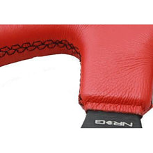 NRG Sport 3in Deep Steering Wheel 350mm Red leather w/ Black Stitching - Universal | RST-006RR-BS